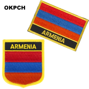 Armênia Bandeira patches bandeira bordada patches bandeira nacional patches Patches para Roupas, Decoração DIY PT0198-2