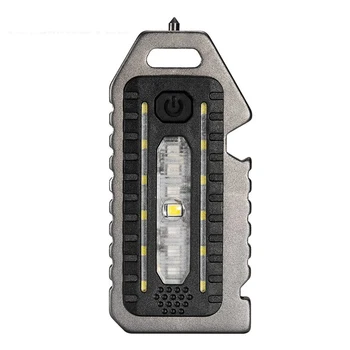 Nova Multifuncional Mini Keychain do DIODO emissor de Luz de Advertência de Segurança Exterior Martelo de Emergência de Auto-Defesa de Garrafa de Lanterna Portátil