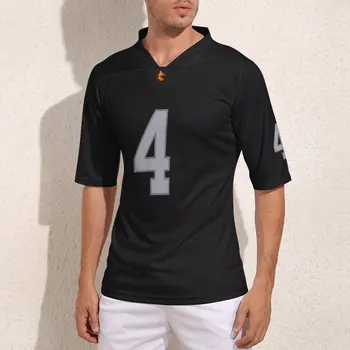 Personalizado Las Vegas, N.º 4 Preto Camisetas De Futebol Para A Moda Masculina De Rugby Jersey Equipa Do Sporting Personalizar Camisa De Futebol
