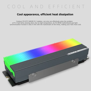 COOLMOON CM-M2A Dissipador de calor do Radiador radiador de M. 2 2280 ARGB SSD Dissipação de Calor Pad