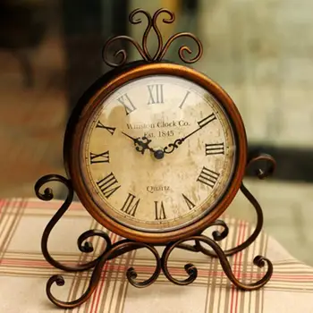 Relógio Silenciosa De Ferro Chegada Nova 2021 Vintage Retro Tabela Casa Quarto Sala Decoração De Escritório