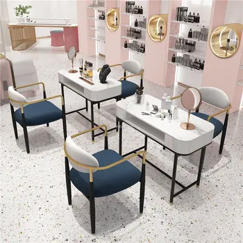 Moderno, Simples Prego Tabelas Salão de Mobiliário Único Manicure Tabela Japonês de Luxo Manicure Mesa e cadeiras com Socket Gaveta