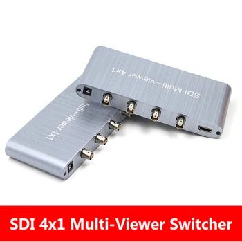 SDI 4x1HDMI 1080P Quad Multi-Viewer Switcher Contínuo com 4 tipos de Modo de Exibição