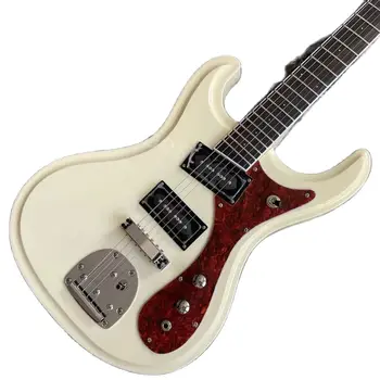 Lvybest Guitarra Personalizada 1965 Empreendimentos Johnny Ramone Mosrite Mark II Deluxe Branco