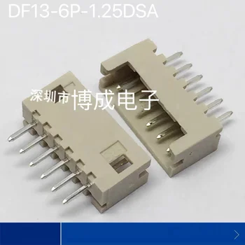 10 unids/lote de DF13-6P-1.25 DSA, 1,25 mm de ancho, aguja recta de 6 pinheiros, 100% nuevo y Original