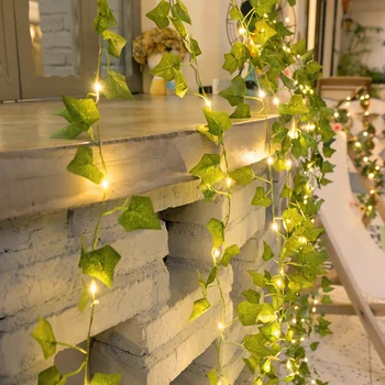 20/100 LED Ivy Flor Luzes de Natal operado por Bateria Garland Luzes de Fadas Festa de Casamento Decoração da Lâmpada Seqüência de Luzes