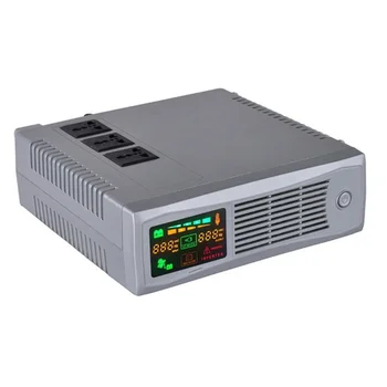 Inversor carregador simulado 1200w 12V/24V DC para AC 220V/230V display LCD