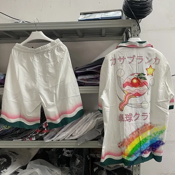 Mesa De Tênis De Impressão Conjunto De Casablanca Camisa Homens Mulheres Melhor Qualidade Havaiano Tee Shirts
