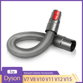 Botão Vermelho Mangueira Para Dyson V7 V8 V10 V11 V12 V15 Extensão Do Aspirador De Pó Tubo Telescópico De Encaixes De Tubulação De Substituição, Acessórios