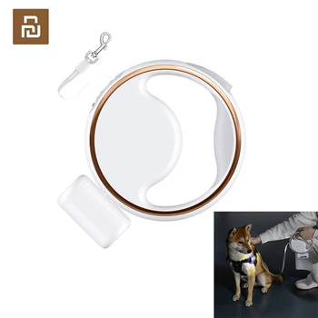 Youpin 3Life Portátil, Retrátil animal de Estimação Anel de Corda 3.0 m Com Saco de Lixo Caixa de Iluminação de Alta Lâmpada LED de Cão de Tração Curta Corda