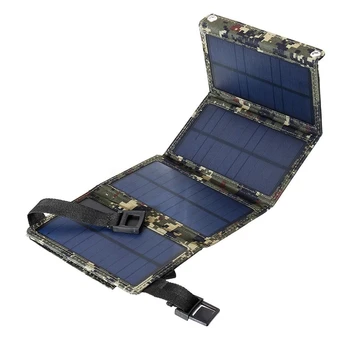 USB Exterior Carregamento de Telemóvel Saco Carregador Solar Portátil Carregar Saco de Camuflagem