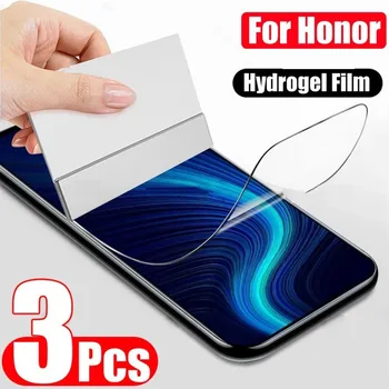 3PCS Hidrogel Filme Para o Huawei Honor 20 30 10 Lite 20E Protetor de Tela Para Honrar 20 V30 Pro V10 V20 Vista 30 20 30i 20i 10i Filme