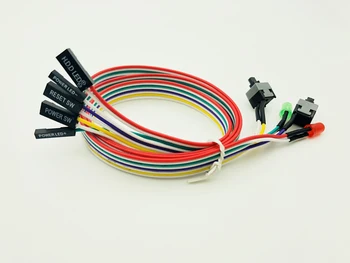 Venda nova caixa de PC Vermelho LED Verde da Lâmpada ATX Fonte de Alimentação de Reposição de HDD Interruptor de Chumbo placa-Mãe Cabo de Alimentação para BTC Mineiro Antminer de Mineração