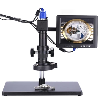 1080P de 2MP CMOS de 1/3 de Polegada Saída VGA Eletrônico Ocular do Microscópio Industrial da Câmera com LED de Luz para a Reparação de Testes