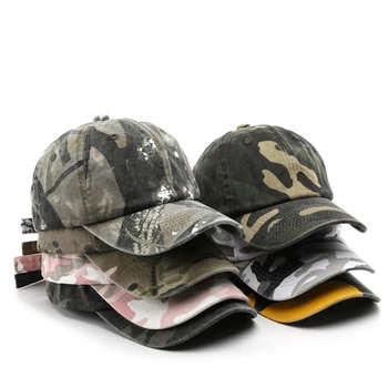 A Camuflagem de Esportes ao ar livre dos Homens de Boné de Beisebol de Viagem Personalizado para-Sol Chapéu de Sol das Mulheres do Acampamento Regulável Snapback Caps