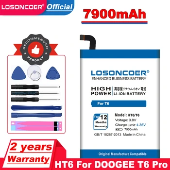 LOSONCOER 7900mAh HT6 Bateria Para Homtom HT6 / DOOGEE T6 Bateria Para DOOGEE T6 Pro Bateria do Telefone Móvel ~Em Stock
