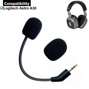 OFC Substituição de 2,5 mm Jogo de Microfone Destacável Microfone Logitech Astro A30 30 Fones de ouvido Fones de ouvido
