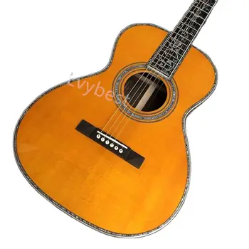 Lvybest Personalizado 38 Polegadas Oo Corpo Sólido Rosewood Lado De Trás Da Guitarra Acústica Pode Aceitar Personalizado Cabeçote Logotipo
