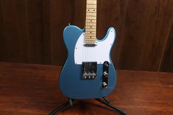 De Forma personalizada 6 Cordas Artesanais Alta Qulaity Tele Guitarra Elétrica Mentalic Azul TL Guitarra S&Opção de Recebimento de Maple Canadense de Pescoço