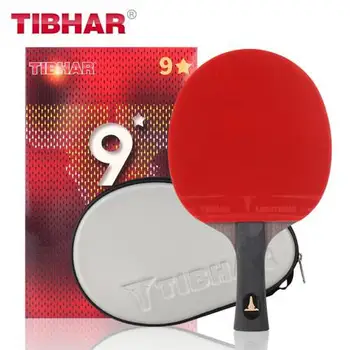Tibhar Pro Raquete de Tênis de Mesa de Lâmina de Borracha Espinhas-no Ping Pong Raquetes de Alta qualidade Com o Saco de 6/7/8/9 Estrelas com Tampa