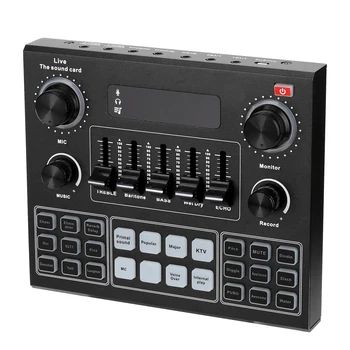 Multifuncional Viver V9 Placa de Som BM800 Suspensão Microfone Kit de Radiodifusão, Gravação Conjunto de microfones de Condensador de Placa de Som