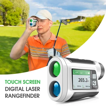 Golfe Telescópio Laser Range Finder Medidor de Distância Digital Caça Monocular de Golfe Rangefinder Display LCD de Roleta Fita métrica