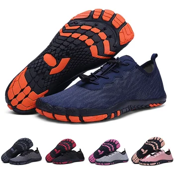 Aqua Sapatos para Homens Seca Rápido, Sapatos de Praia as Mulheres Exterior antiderrapante Água Respirável Tênis Descalço Montante de Malha, Tênis para Caminhada