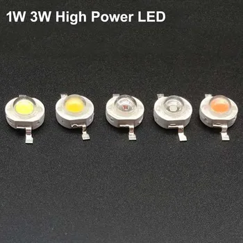 10pcs Real Completo Watt CREE 1W 3W de Alta Potência lâmpada LED Bulbo Diodos SMD 110-120LM LEDs Chip Para 3W - 18W Ponto de luz Downlight