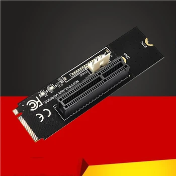 M2 para PCIE 4X Placa Riser Adaptador M. 2 Tecla M para PCIe X4 Transferência com LED Indicador de Tensão para o barramento PCI Express 1X a 16X Riser de Mineração