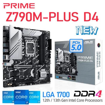 ASUS Z790 Micro-ATX DDR4 placa-Mãe LGA 1700 Processador de 12, 13 Gen DDR4 XMP 128G Novo PRIMEIRO-Z790M PLUS D4 PCI-E 5.0 M. 2 5333