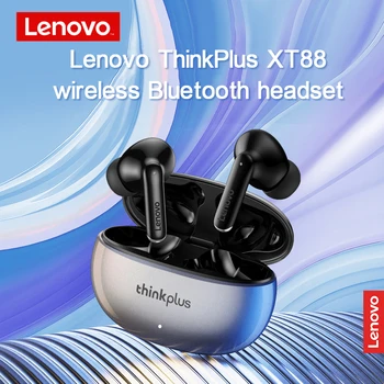 A Lenovo Thinkplus XT88 sem Fios de Fones de ouvido do TWS Bluetooth 5.3 No Ouvido Dual Estéreo, Redução de Ruído Baixo Fone de ouvido Controle de Toque Fones de ouvido