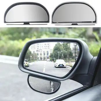 Carro Blindspot Espelho Auto HD Espelho Convexo Auto Ponto Cego do Espelho Retrovisor Ajustável Ângulo Amplo Estacionamento de Veículos de Espelhos sem aro
