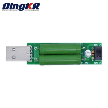 Porta USB Mini Descarga Resistor de Carga Digital Tensão de Corrente Testador de Medidor 2A 1A Com chave de 1A Led Verde 2A Led Vermelho