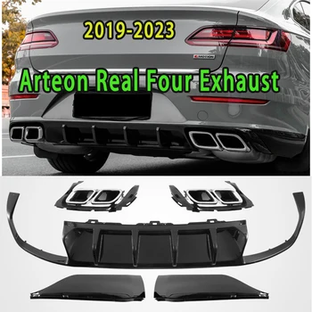 A VW Arteon Quatro de Escape de Aço Inoxidável de Escape De 2018 2019 2021 2022 2023 Arteon Rline Spoiler Traseiro Corpo Kit de Acessórios do Carro