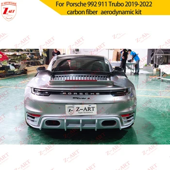 Z-ARTE, Corpo em Fibra de Carbono Kit Para o Porsche 911 992 Carro Reft Acccessories Upgrade Kits de Corpo pára-choque Dianteiro Lábio Difusor Traseiro