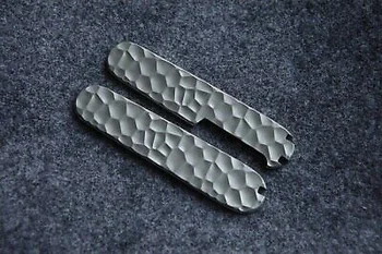1Pair DIY de Titânio Meteorito Padrão de Patch para 91mm Victorinox Swiss Army Knife