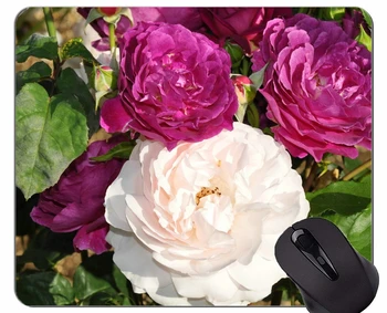 Mouse para jogos de Esteira,de natureza Encantadora de rosa Bordas Costuradas