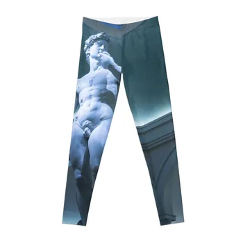 Nude Perfeição - Michelangelo e Davi Sob Um Azul Oculus Calças leggings para a física de novo em calças e capris