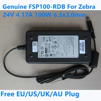 Genuíno FSP100-RDB 24V 4.17 UM de 100W 6.3x3.0mm AC Adaptador de Alimentação de Comutação Para a Zebra ZXP3 ZXP 1 GX420D GX420T GX430T GX43 Carregador