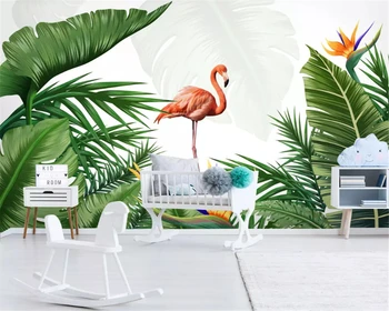 beibehang Personalizado clássico da moda eco papel de parede Nórdicos planta tropical flamingo de fundo, papel de parede, papéis de parede decoração da casa