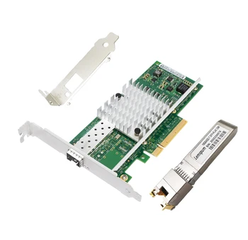 10 gb Placa de Rede PCIe X520-DA1 com SFP+ para RJ45 Cobre Módulo 10GBase-T 30M,10 gbe NIC com 10GBase-SR SFP+ Transceptor Conjuntos
