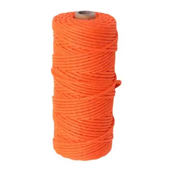 100M/Roll Chic Trançada Cordão de Algodão de Cor Sólida Tricô Thread Anti-fade 2mm Colorido Trançado de Fio de Mão-tecidos de Corda Handmaking