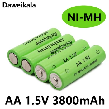 Daweikala Bateria AA 3800 MAh Bateria Recarregável de NI-MH de 1,5 V Pilhas AA para Relógios, Mouses, Computadores, Brinquedos etc+ Frete Grátis