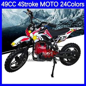 49 50 CC 4Stroke ATV OFF-road de Moto de Pequeno porte Miniatura Minitype de Microcódigo Força de MOTO Bicicleta da Sujeira de Gás de Corrida de motos