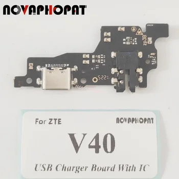Novaphopat Para ZTE V40 USB Dock Carregador Porta Plug de Fone de ouvido conector de Áudio do Microfone MIC prancha de Carregamento