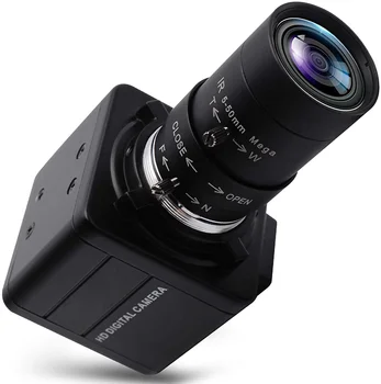 ELP 16 de Câmera USB IMX298 Sensor CMOS UVC Driver Livre Mini USB Webcam com 5-50mm Zoom da Lente para Visão de Máquina Industrial