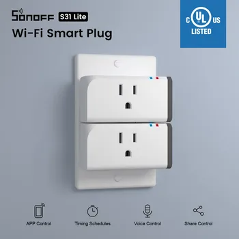 1/2/3/4PCS Itead SONOFF S31 Lite US wi-Fi Smart Soquete Plug 15A APP Interruptor de Controle Remoto Inteligente Trabalhos de Casa com Alexa Inicial do Google