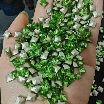 10pcs Afiada Fundo de Cristal Strass Arte do Prego de Luz cor-de-Rosa Verde Azul Claro Misturado Forma de Pedras K9 Vidro Super Flash 3D Manicure #