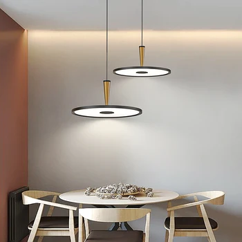 Moderno Nórdicos Simples Round UFO Disco Lustre de mesa de Café da Lâmpada loft, Sala de Jantar, cozinha, Pingente de luz