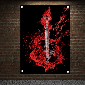 Guitarras de Rock Alternativo de Música Rock Música de Pôster Arte de Parede HD de Impressão de Banners Coleções de Música, Fotos de Lona Sinalizadores de Decoração de Casa